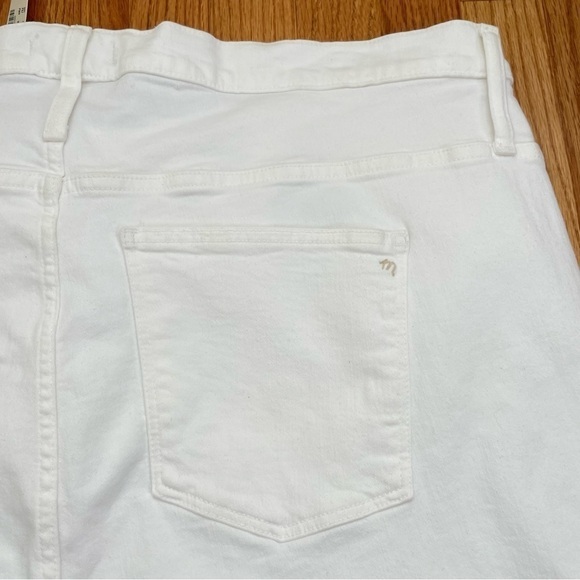 MADEWELL 10” High-Rise Skinny 37 T Tall white denim jeans NWT - Picture 7 of 16